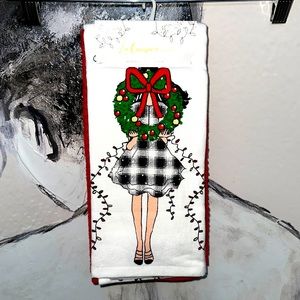 La Cuisine Christmas kitchen towels set of 4